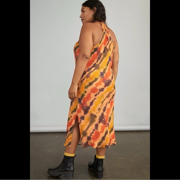 Anthropologie Orange and Black Maxi Dress - Picture 5 of 14